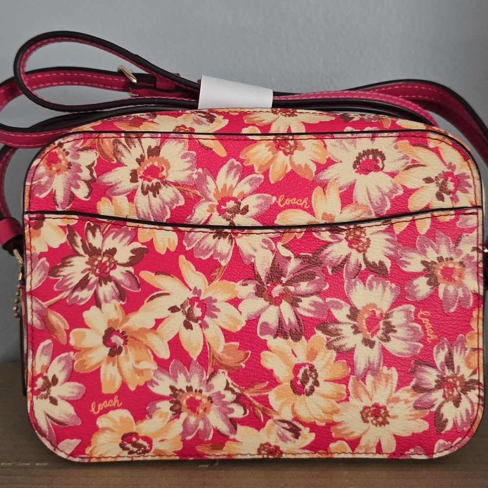 Coach Mini Camera Bag with Vintage Daisy Script Print NEW - Picture 5 of 16